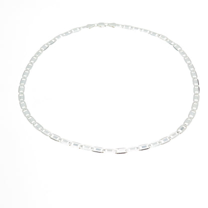 925 Sterling Silver Italy Flat Anchor Mariner Chain Necklace 18"