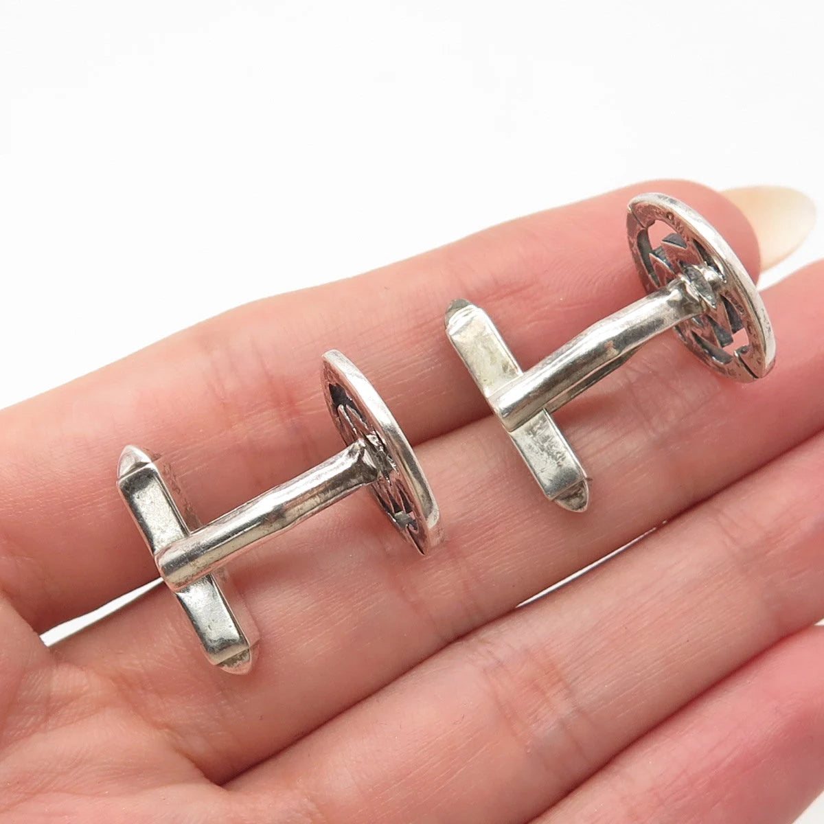 925 Sterling Silver Antique 1986 Dublin Declan M Cranks Celtic Cufflinks