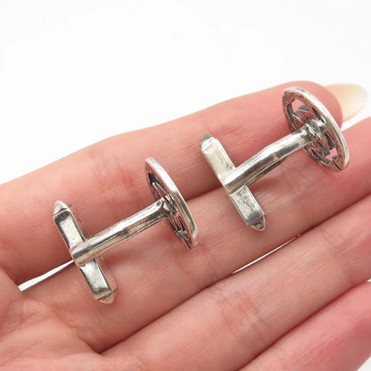 925 Sterling Silver Antique 1986 Dublin Declan M Cranks Celtic Cufflinks