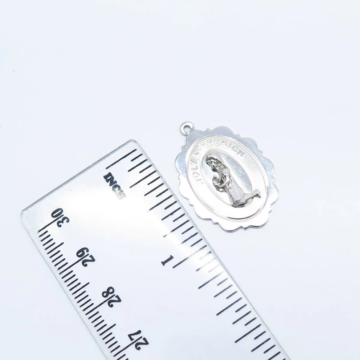 925 Sterling Silver Vintage "Holy Communion" Religious Pendant