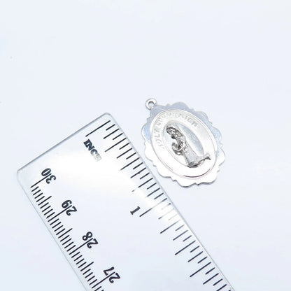 925 Sterling Silver Vintage "Holy Communion" Religious Pendant