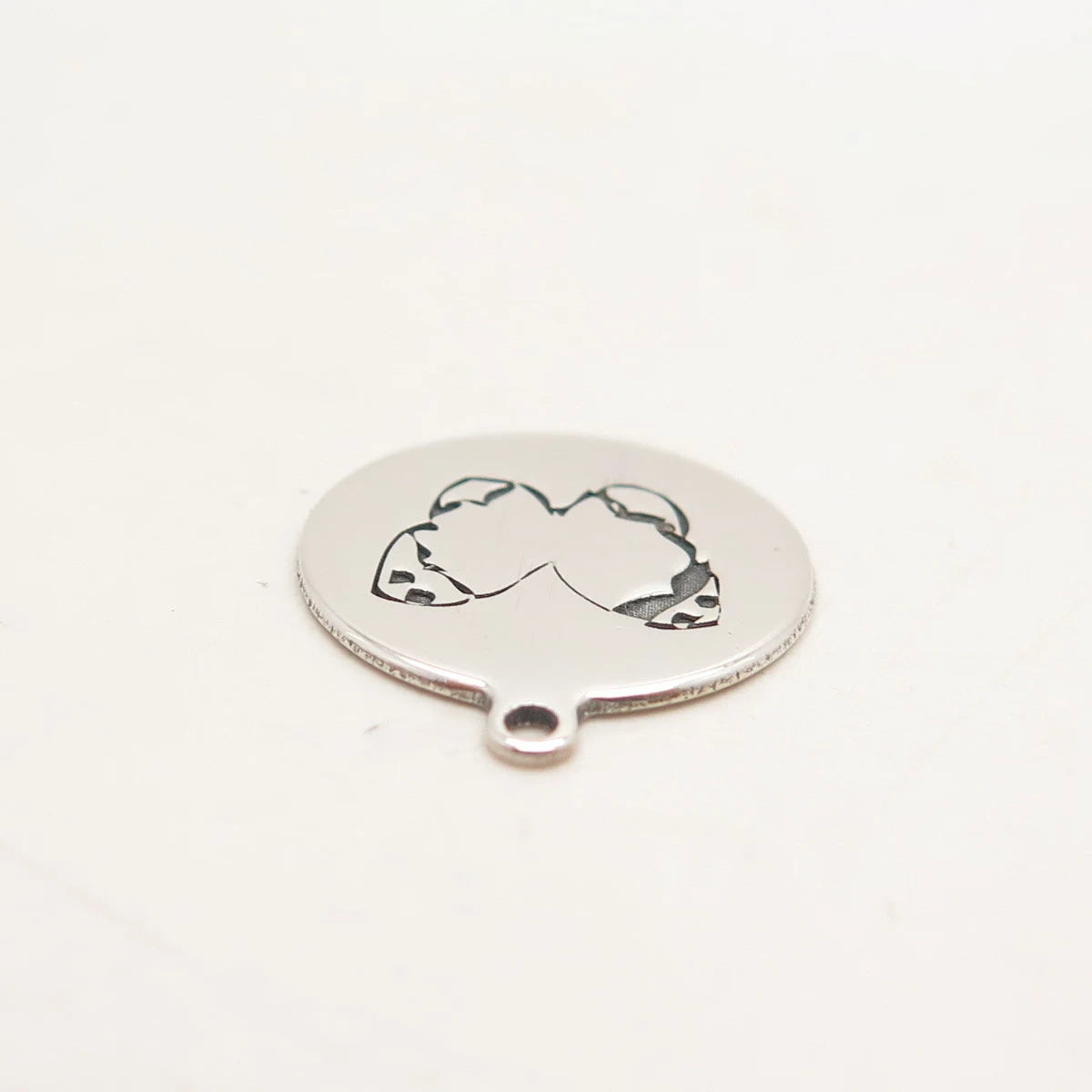 925 Sterling Silver USA Two In Town Butterfly Charm Pendant