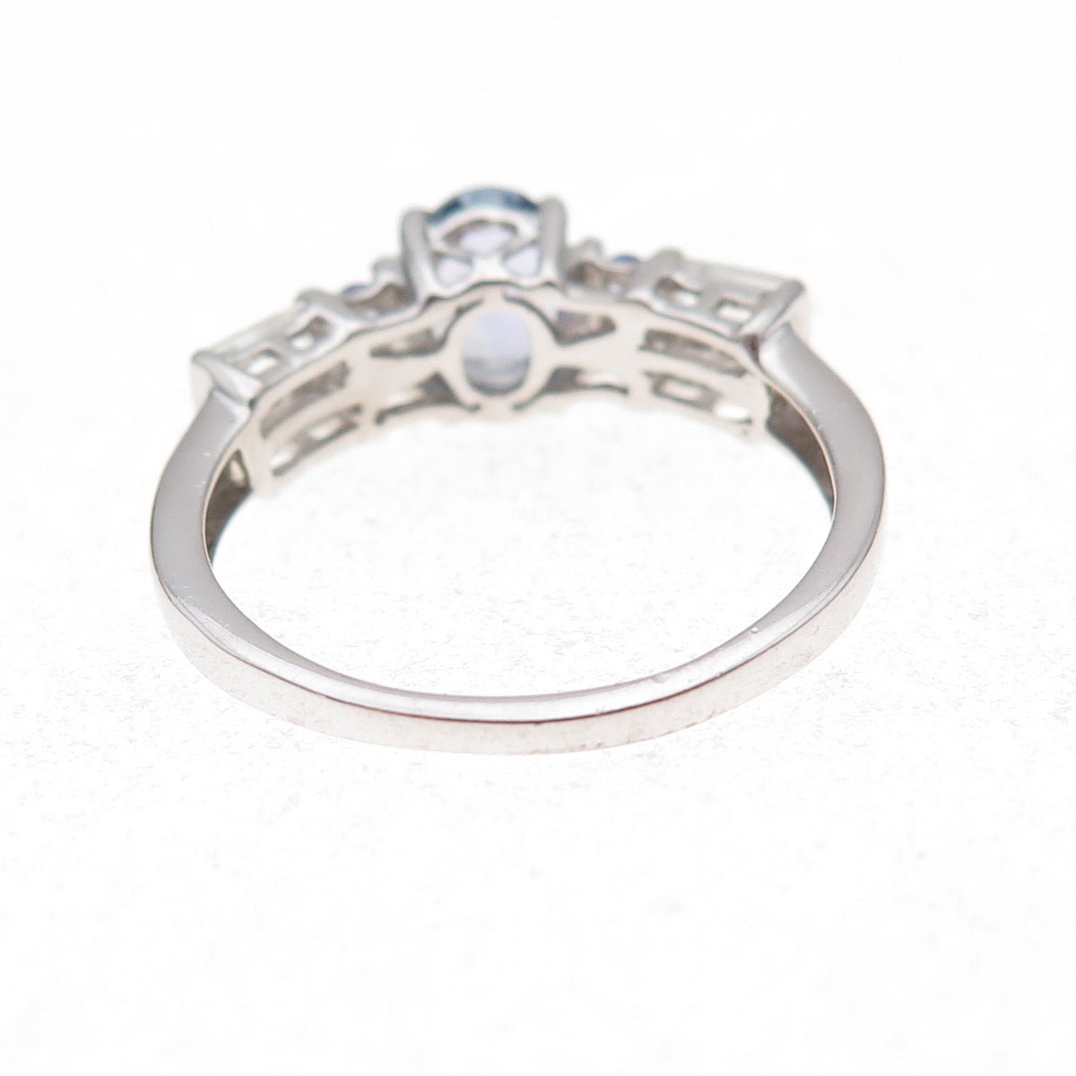 Chuck Clemency Sterling Silver Real Iolite Tanzanite White Topaz Ring Size 8.25
