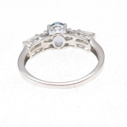 Chuck Clemency Sterling Silver Real Iolite Tanzanite White Topaz Ring Size 8.25