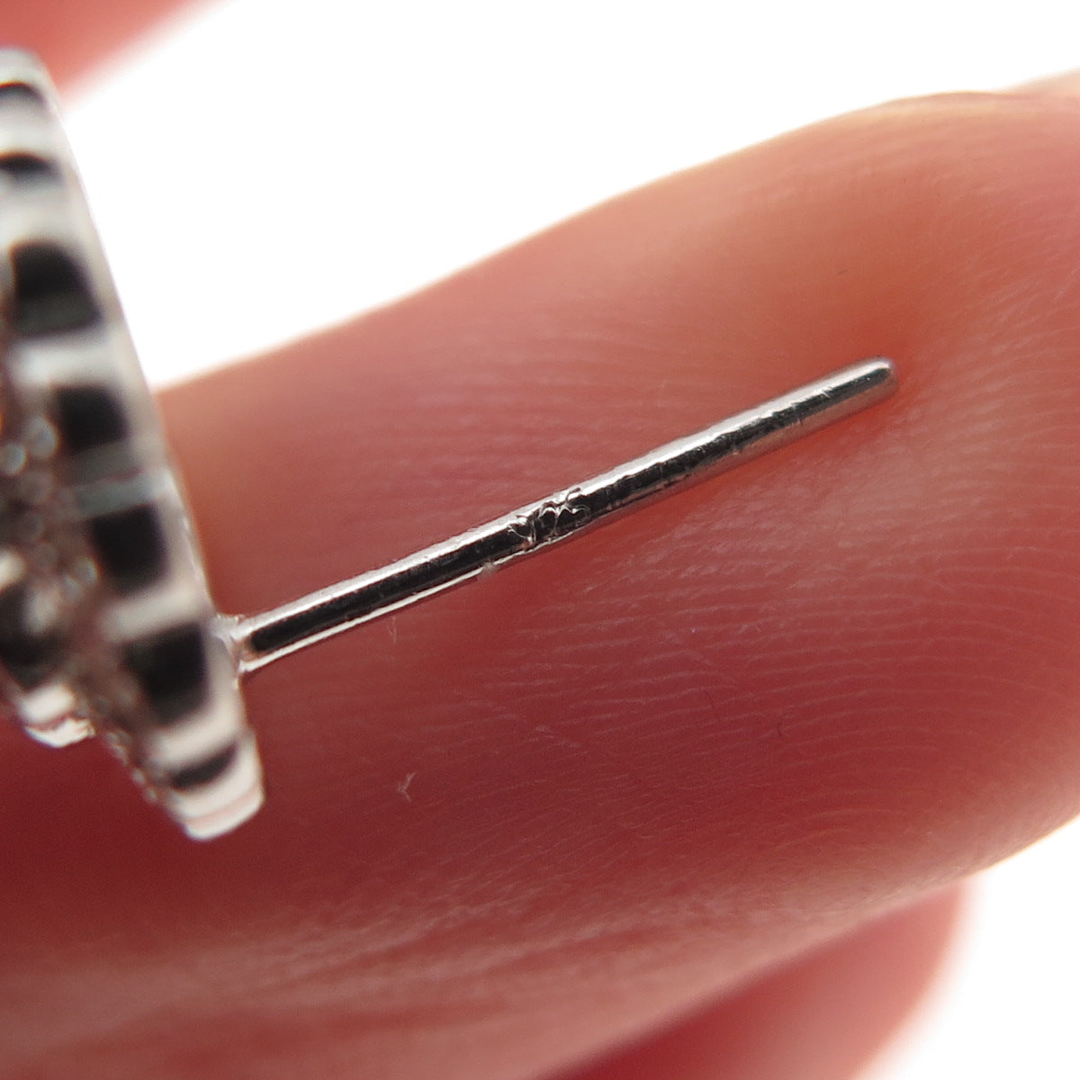 ESPO Joseph Esposito 925 Sterling Silver Round-Cut C Z Floral Stud Earrings