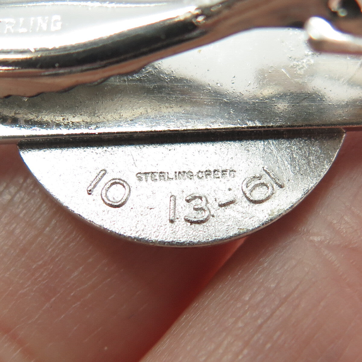 CREED 925 Sterling Silver Vintage 1961 Saint Christopher Religious Tie Clip