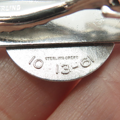 CREED 925 Sterling Silver Vintage 1961 Saint Christopher Religious Tie Clip
