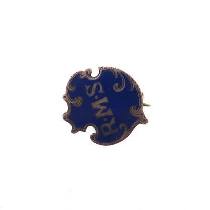 Whitehead & Hoag Co. 925 Sterling Silver Antique WWII Enamel Royal Mail Ship Pin