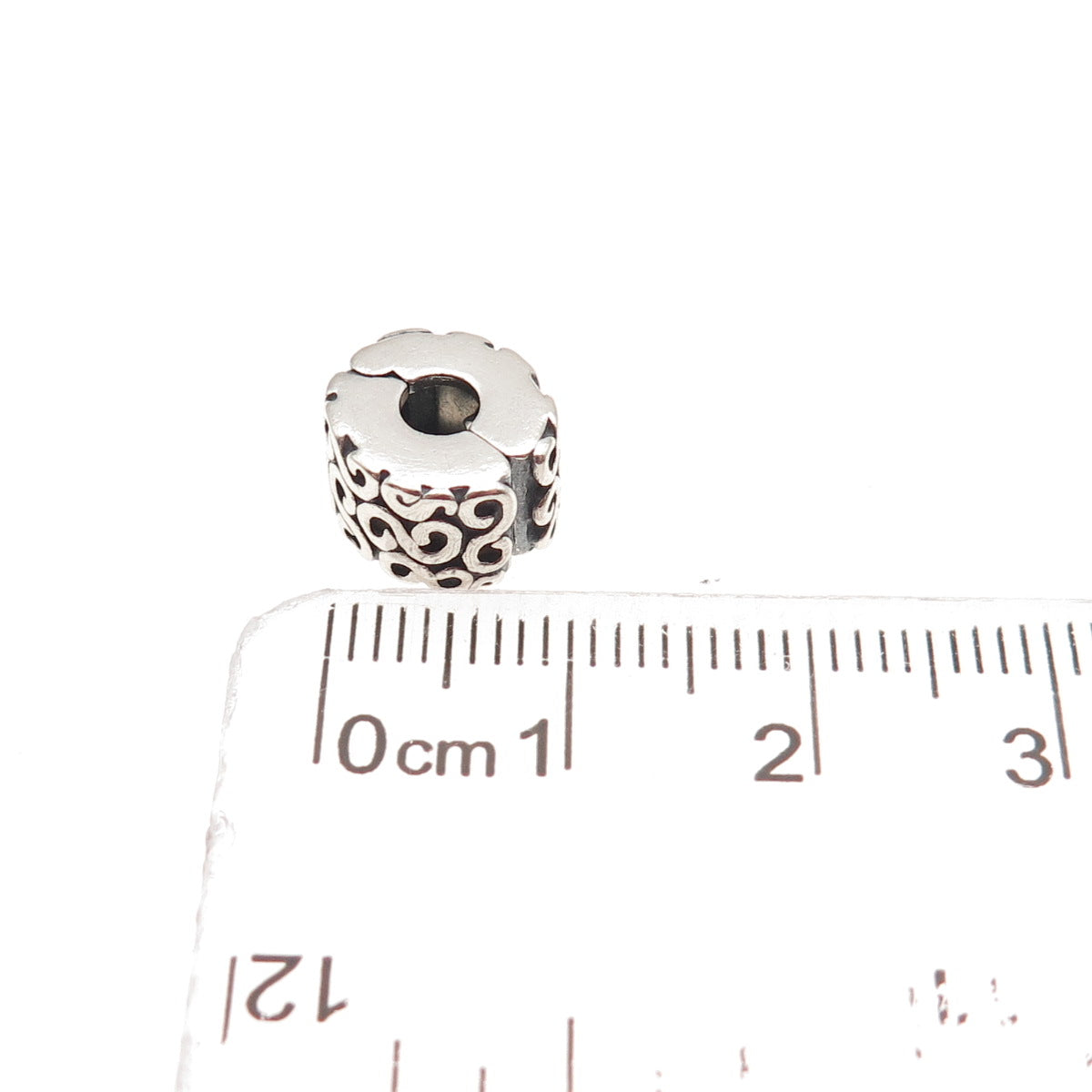 Pandora 925 Sterling Silver S Swirl Clip Charm