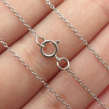 925 Sterling Silver Real Round-Cut Diamond Infinity Cable Chain Necklace 18"