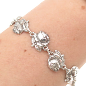 925 Sterling Antique Art Deco St. Mary Christopher Joseph Michael Bracelet 7.5"
