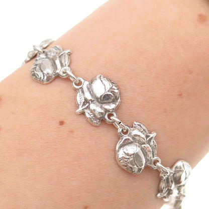 925 Sterling Antique Art Deco St. Mary Christopher Joseph Michael Bracelet 7.5"