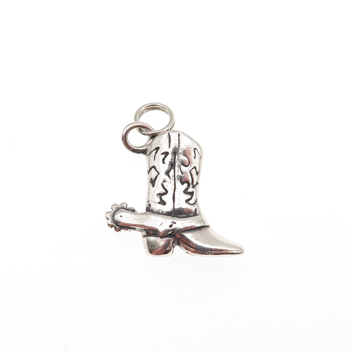 Carolyn Pollack 925 Sterling Silver Vintage Cowboy Shoe Mini Charm Pendant