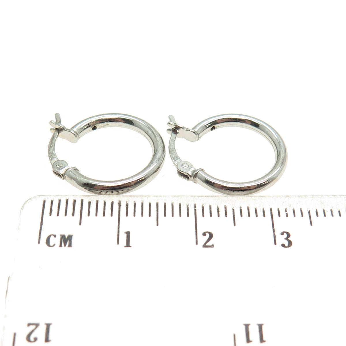 925 Sterling Silver Tube Hoop Earrings