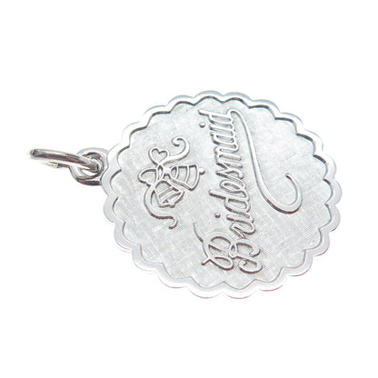 LAMODE 925 Sterling Silver Vintage Bridesmaid Charm Pendant