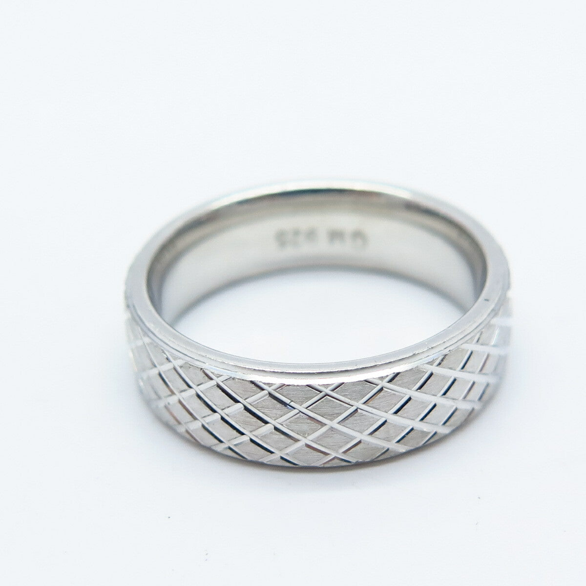 925 Sterling Silver Cage Band Ring Size 6.75
