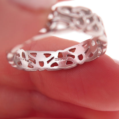 Solvar 925 Sterling Silver Vintage Ireland Celtic Trinity Knot Ring Size 7.25