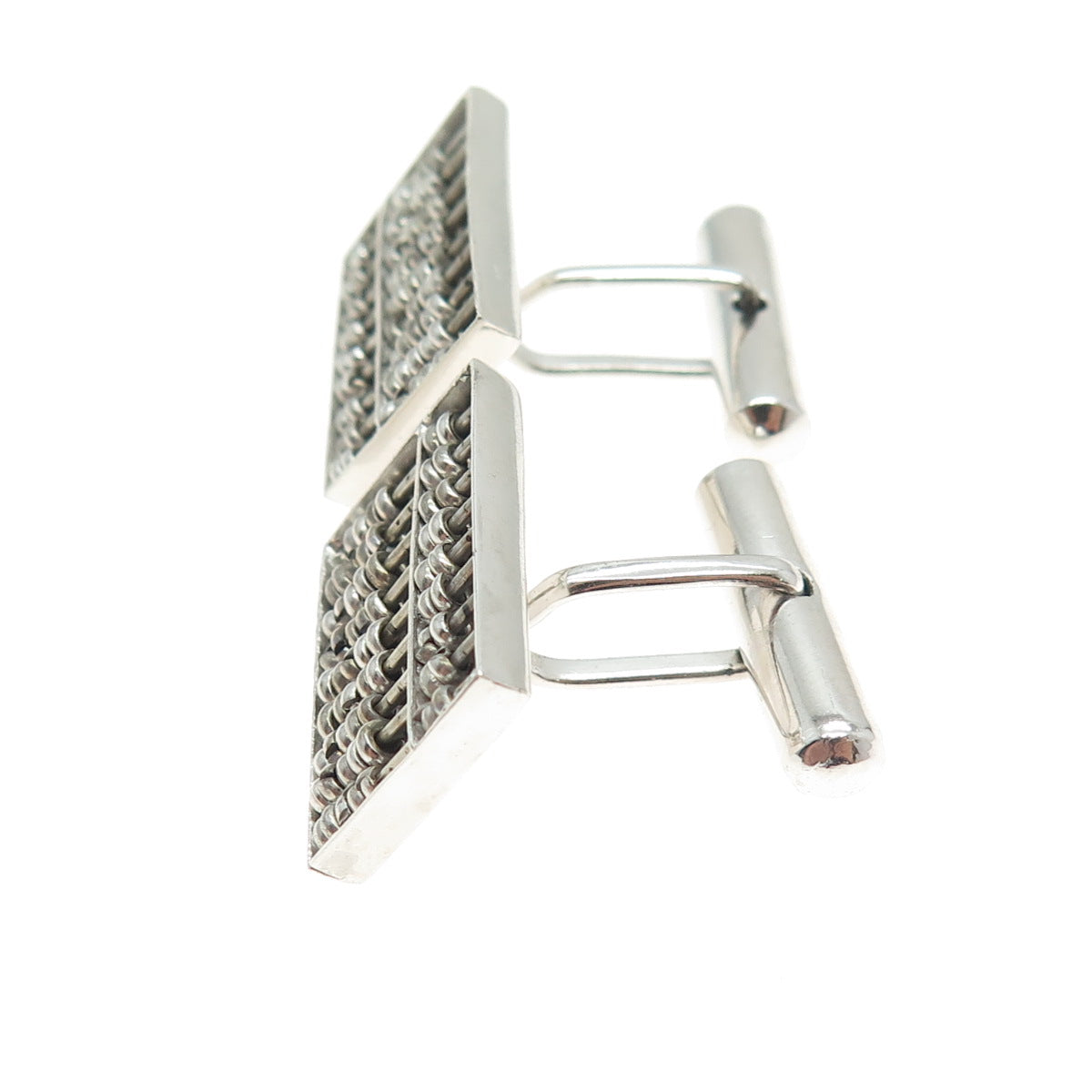 925 Sterling Silver Vintage Hong Kong Abacus Cufflinks