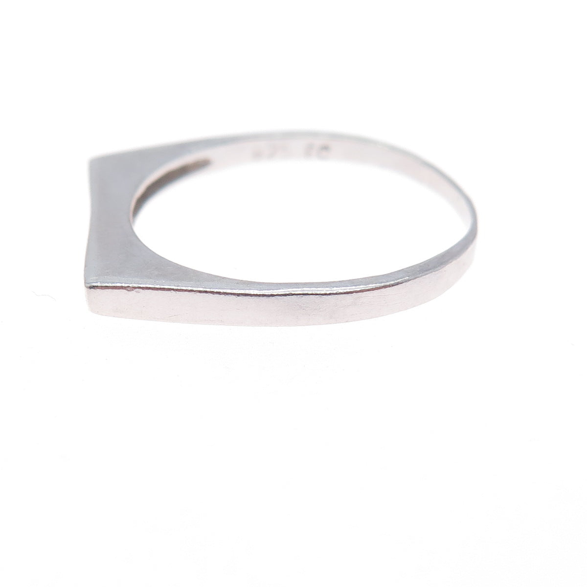 925 Sterling Silver Round-Cut C Z Stackable Bar Ring Size 8.25