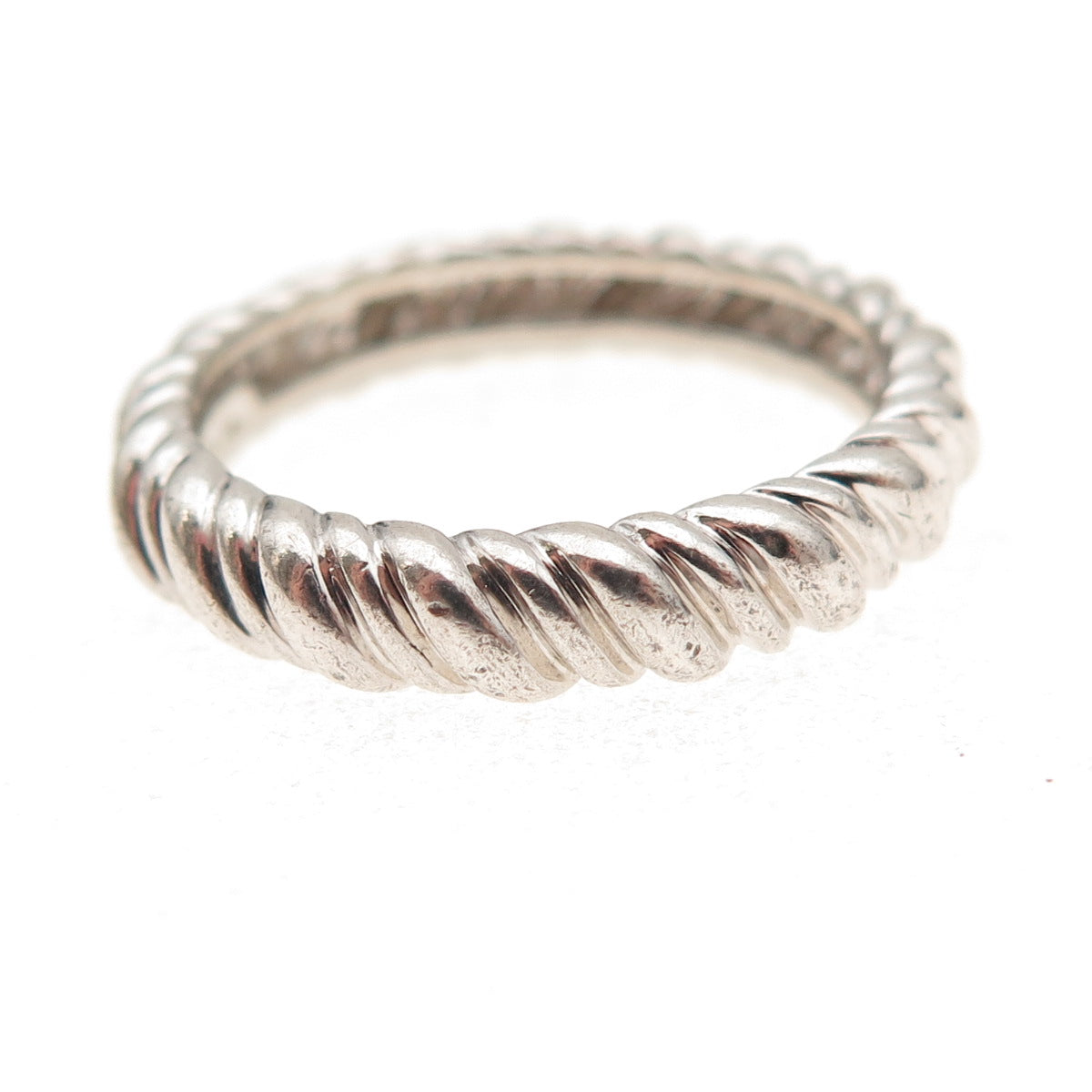 Ross Simons 925 Sterling Silver Vintage Ribbed Band Ring Size 7.75