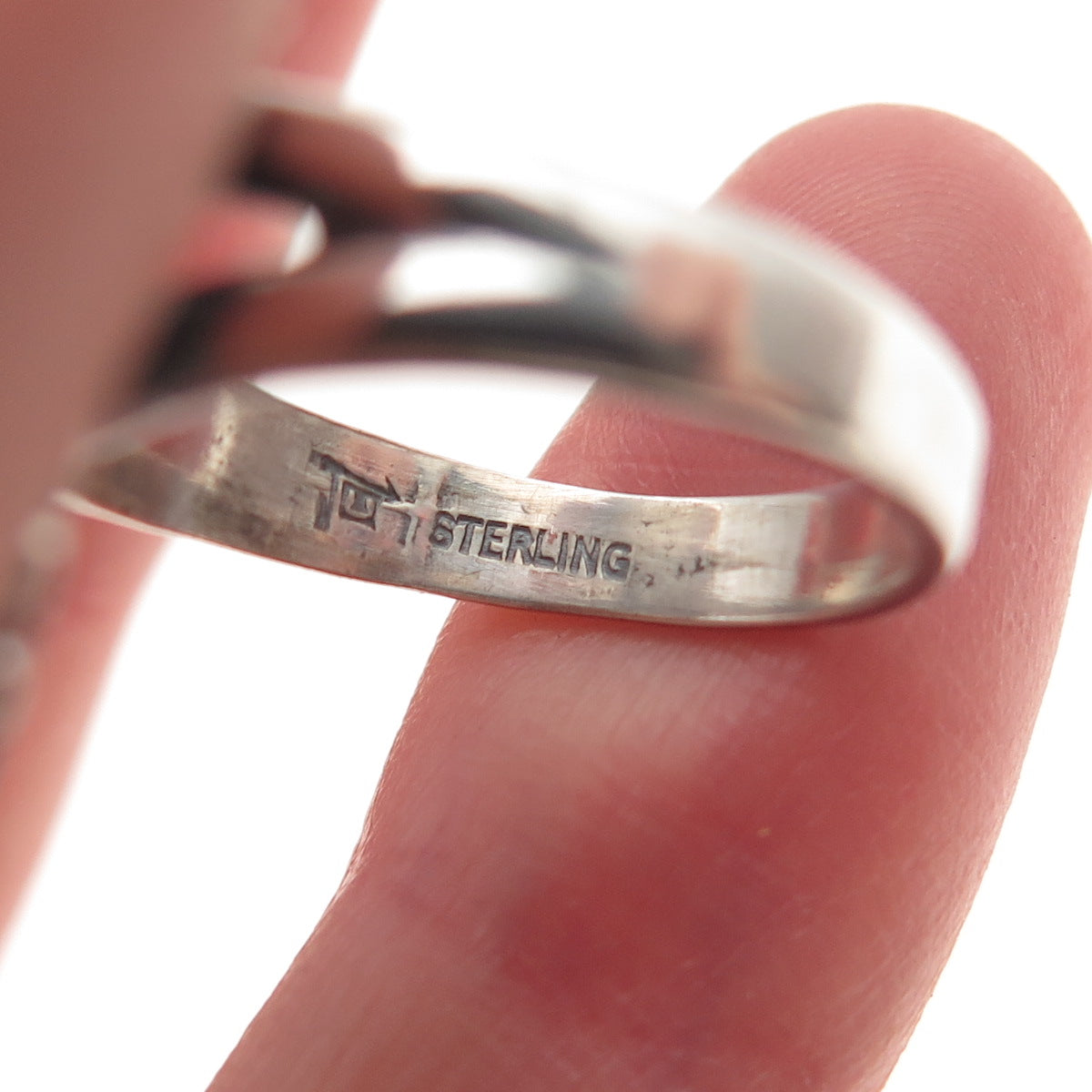 Bell Trading Post Old Pawn 925 Sterling Silver Vintage Turquoise Ring Size 5.5
