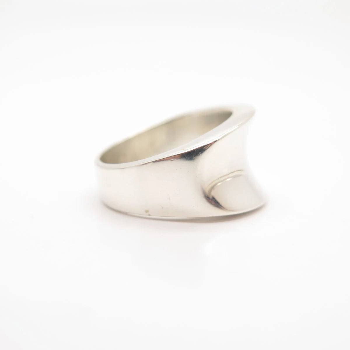 925 Sterling Silver Vintage Modernist Ring Size 8.5