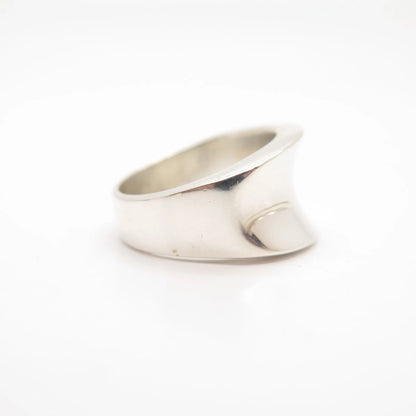 925 Sterling Silver Vintage Modernist Ring Size 8.5