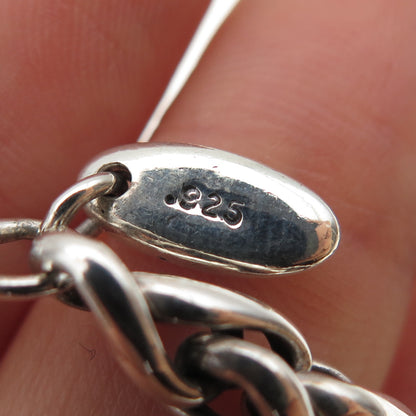 925 Sterling Silver Vintage Spiga Chain Necklace 16"
