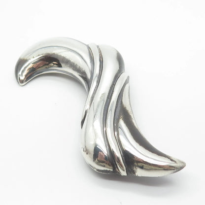 925 Sterling Silver Vintage Sunstone Imports Modernist Pin Brooch