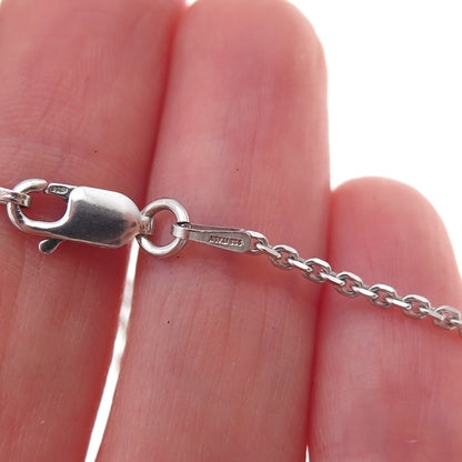 925 Sterling Silver Italy Cable Chain Necklace 24"
