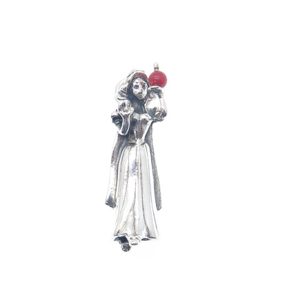 CELLINI 925 Sterling Silver Vintage Enamel Limited Edition Snow White 3D Pendant