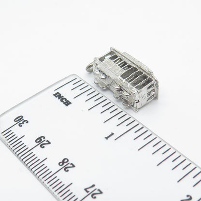 925 Sterling Silver Vintage San Francisco Bus Pendant