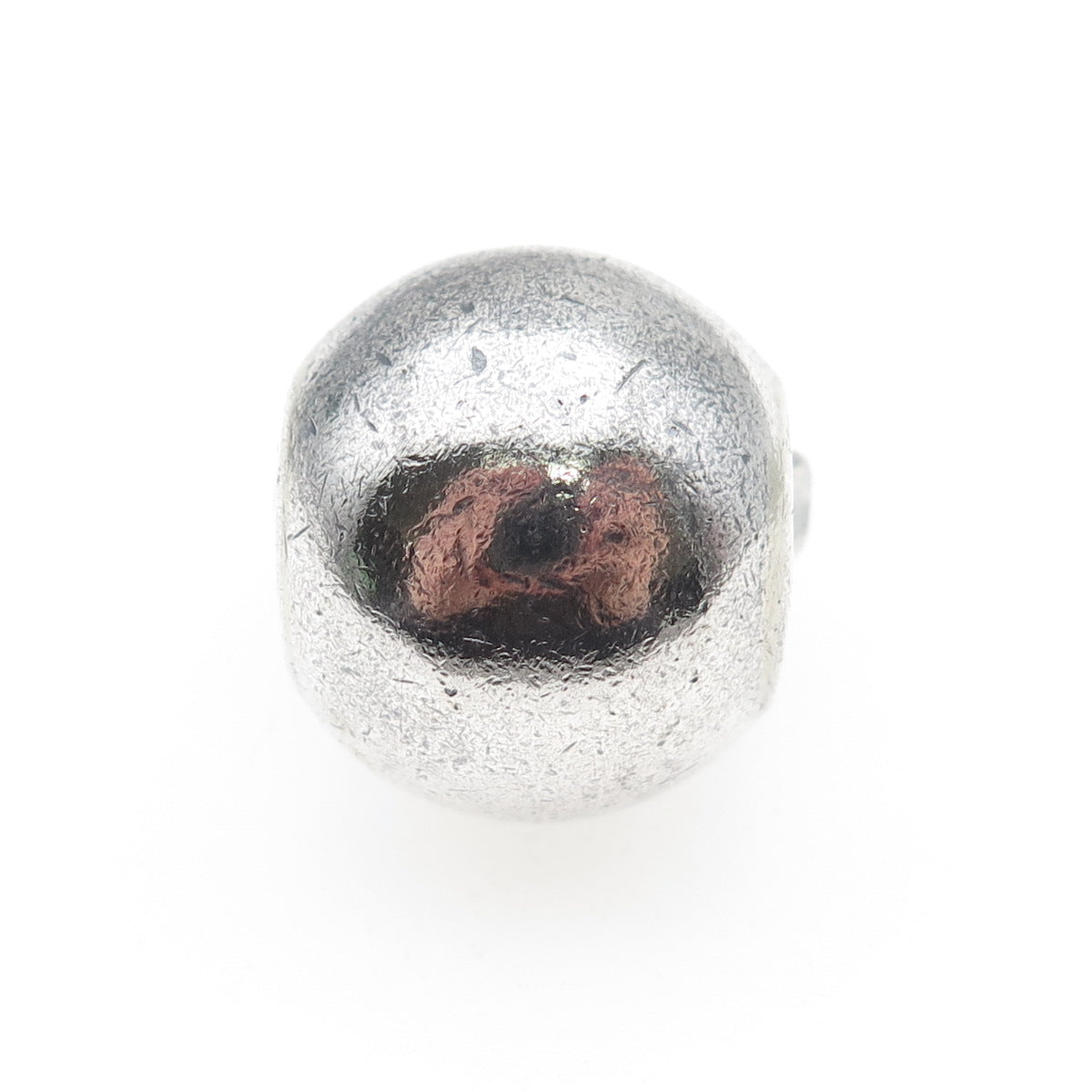 925 Sterling Silver Vintage Modernist Dome Oxidized Ring Size 6.25