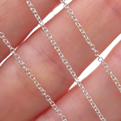925 Sterling Silver Italy Cable Chain Necklace 18"