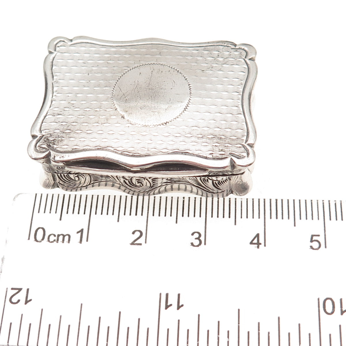 Robert Thornton 925 Sterling Silver Antique 1876 Birmingham Vinaigrette Box