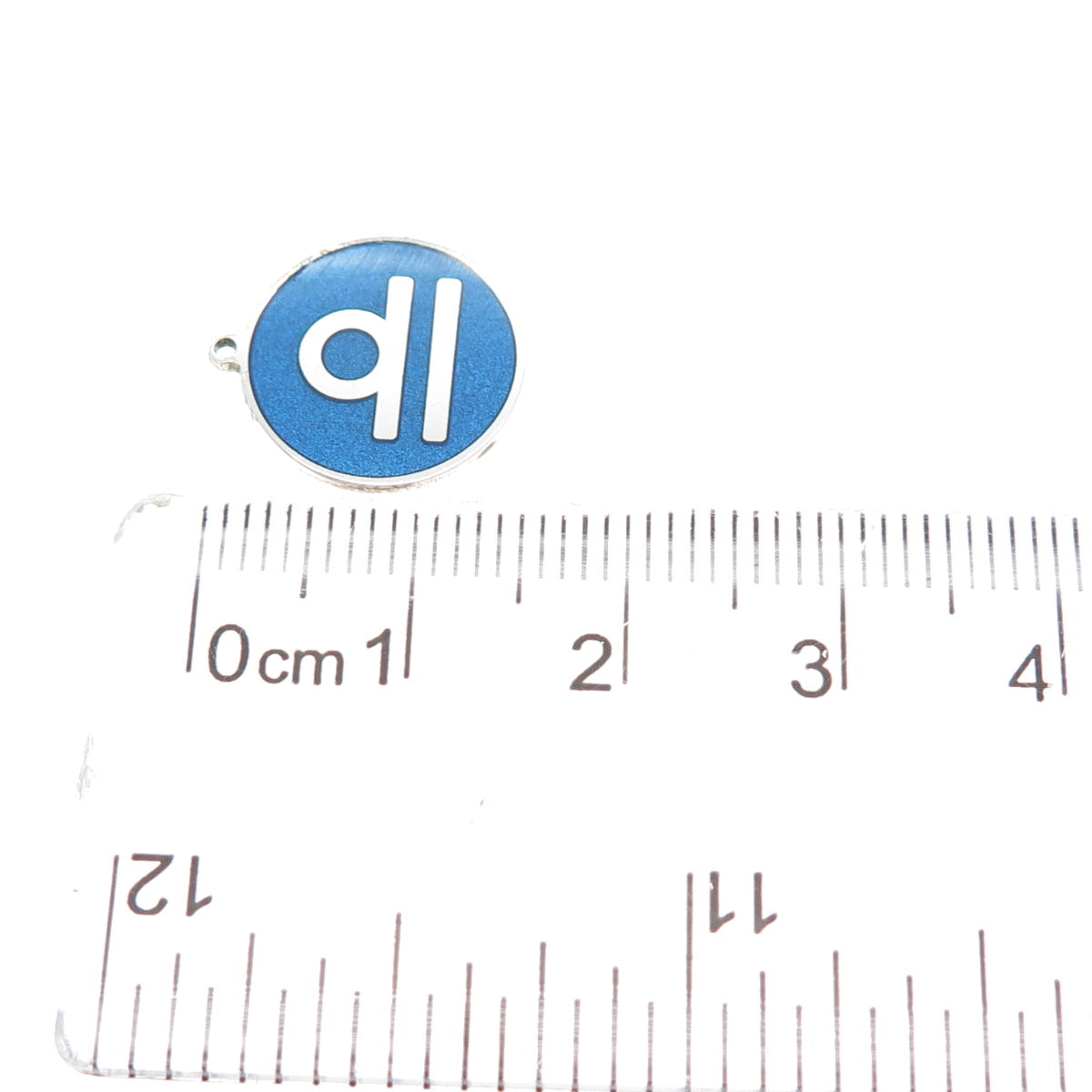 TOKEMOTI 925 Sterling Silver Blue Enamel Libra Zodiac Minimalist Charm Pendant