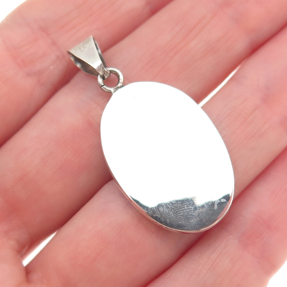925 Sterling Silver Vintage Mexico Real Turquoise Cannabis Leaf Charm Pendant