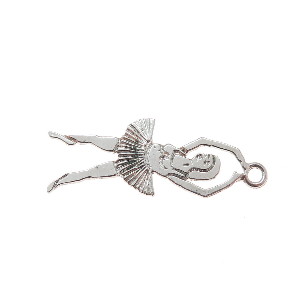 925 Sterling Silver Vintage Ballerina Charm Pendant