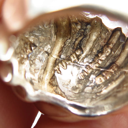 925 Sterling Silver Vintage Mexico Modernist Wide Ring Size 7