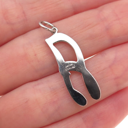 Anson 925 Sterling Silver Vintage Letter A Initial Charm Pendant