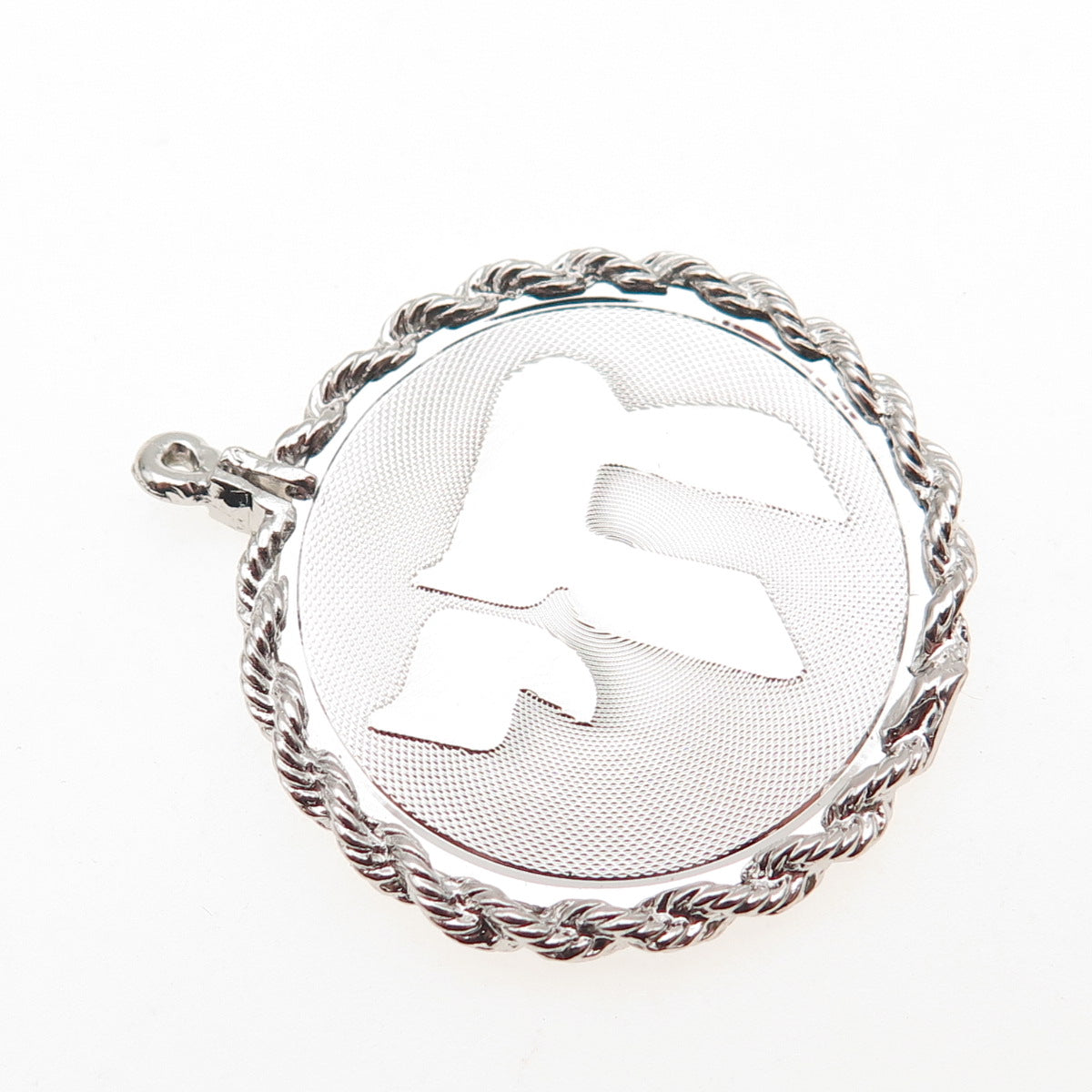 925 Sterling Silver Vintage Chai Judaica Charm Pendant