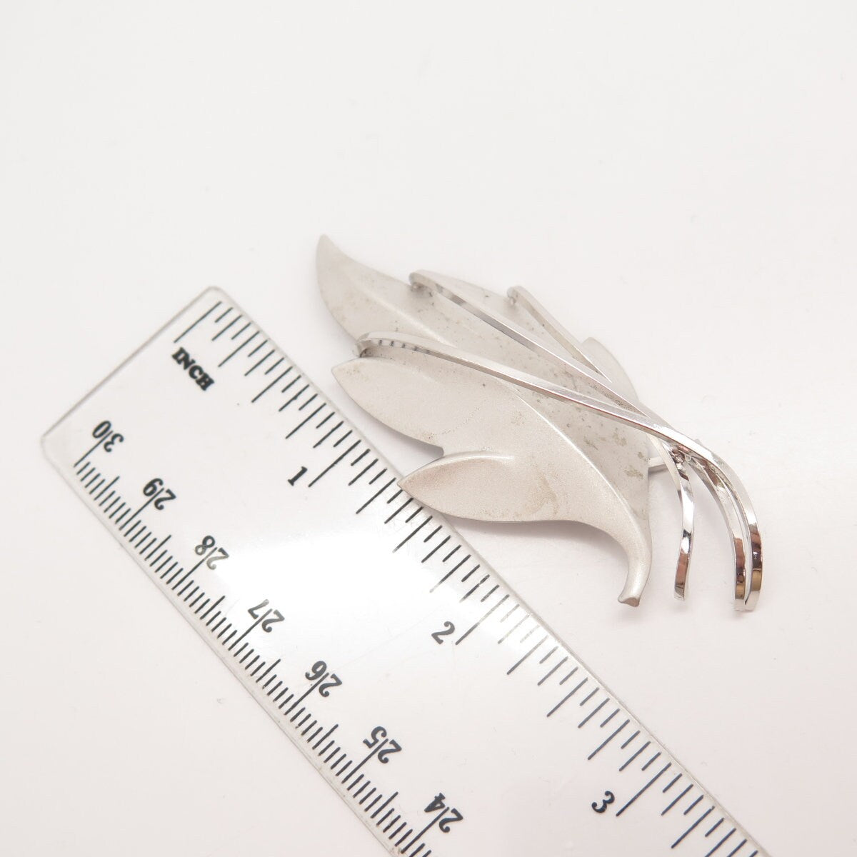 925 Sterling Silver Vintage Curtis Curtman Leaf Pin Brooch