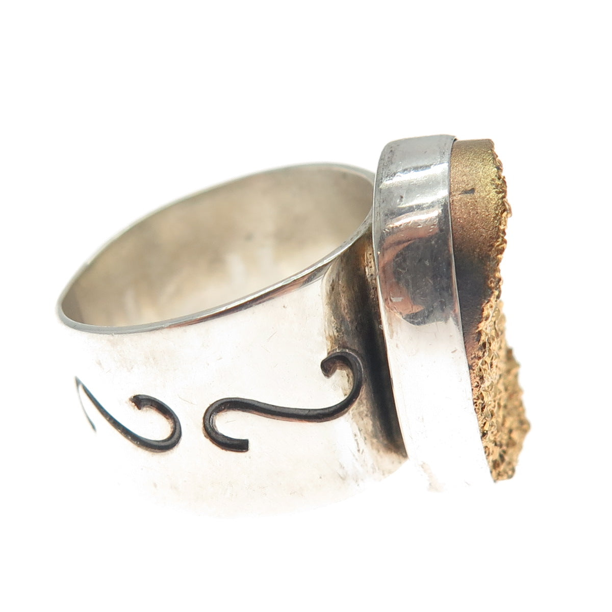 JAY KING DESERT ROSE 925 Sterling Silver Vintage Real Druze Quartz Ring Size 6