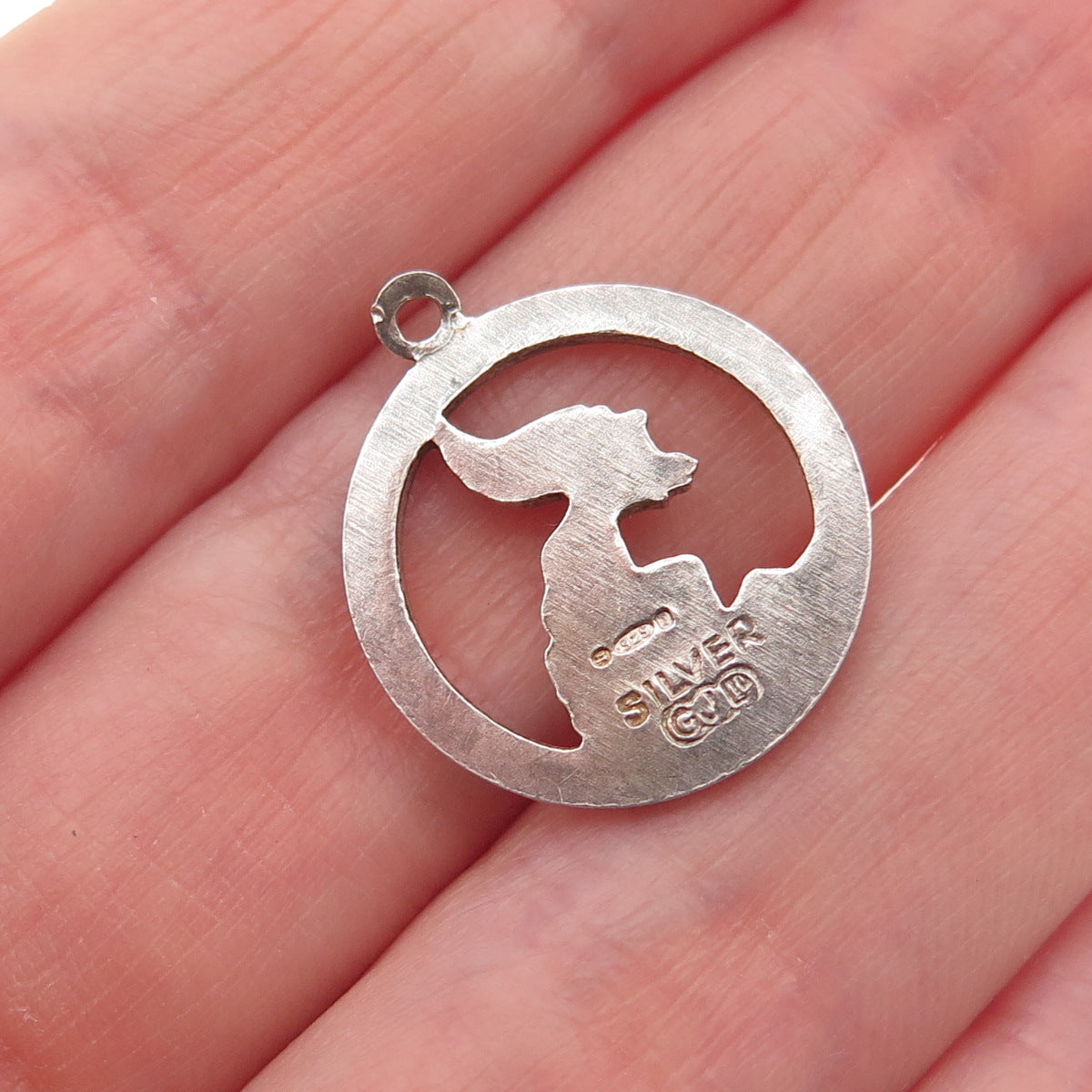 Georg Jensen 925 Sterling Silver Vintage Gnome Oxidized Mini Charm Pendant