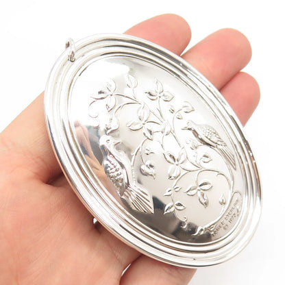 925 Sterling Silver Vintage Towle 1972 Cross & Bird Floral Ornament