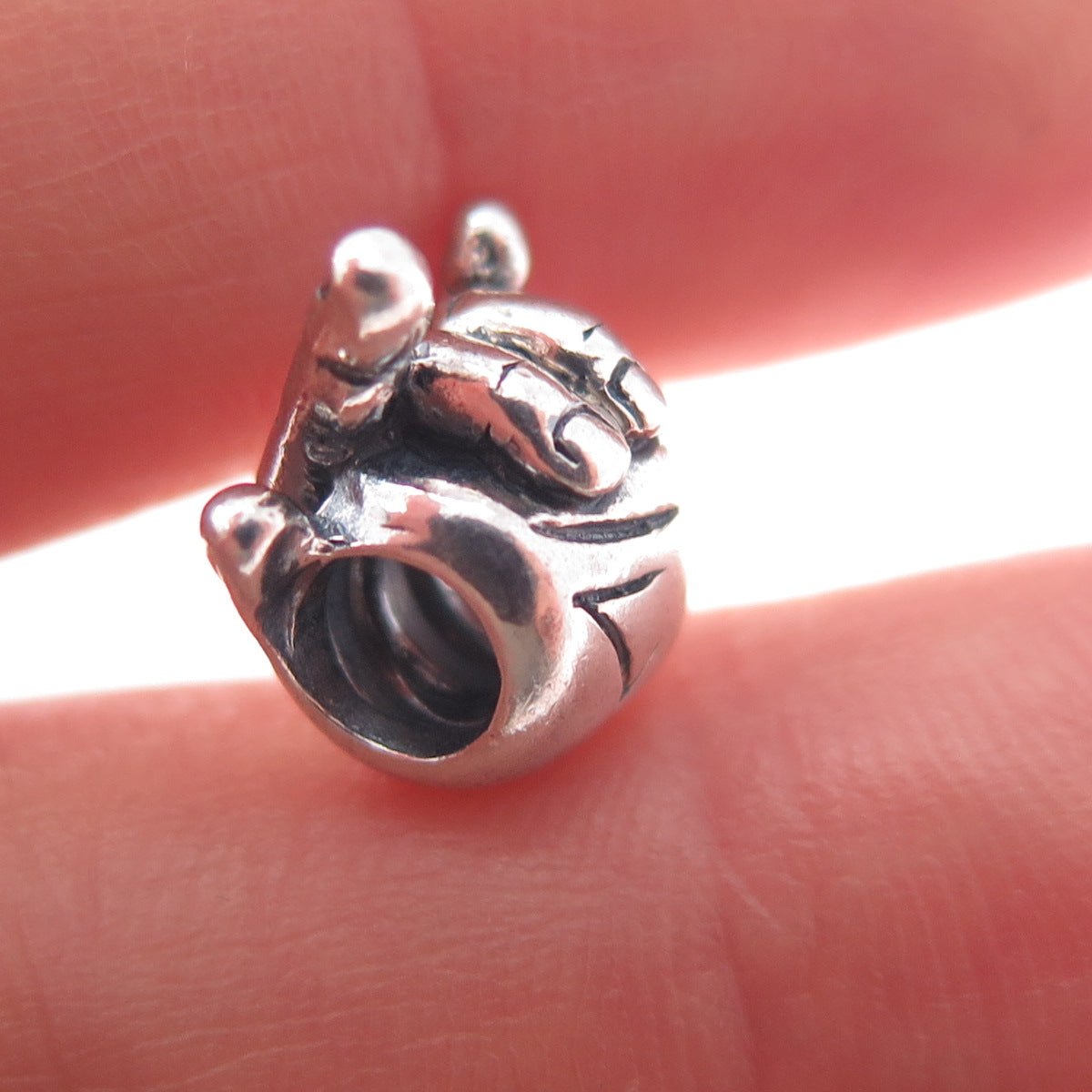 925 Sterling Silver I Love You Sign Slide Bead Charm