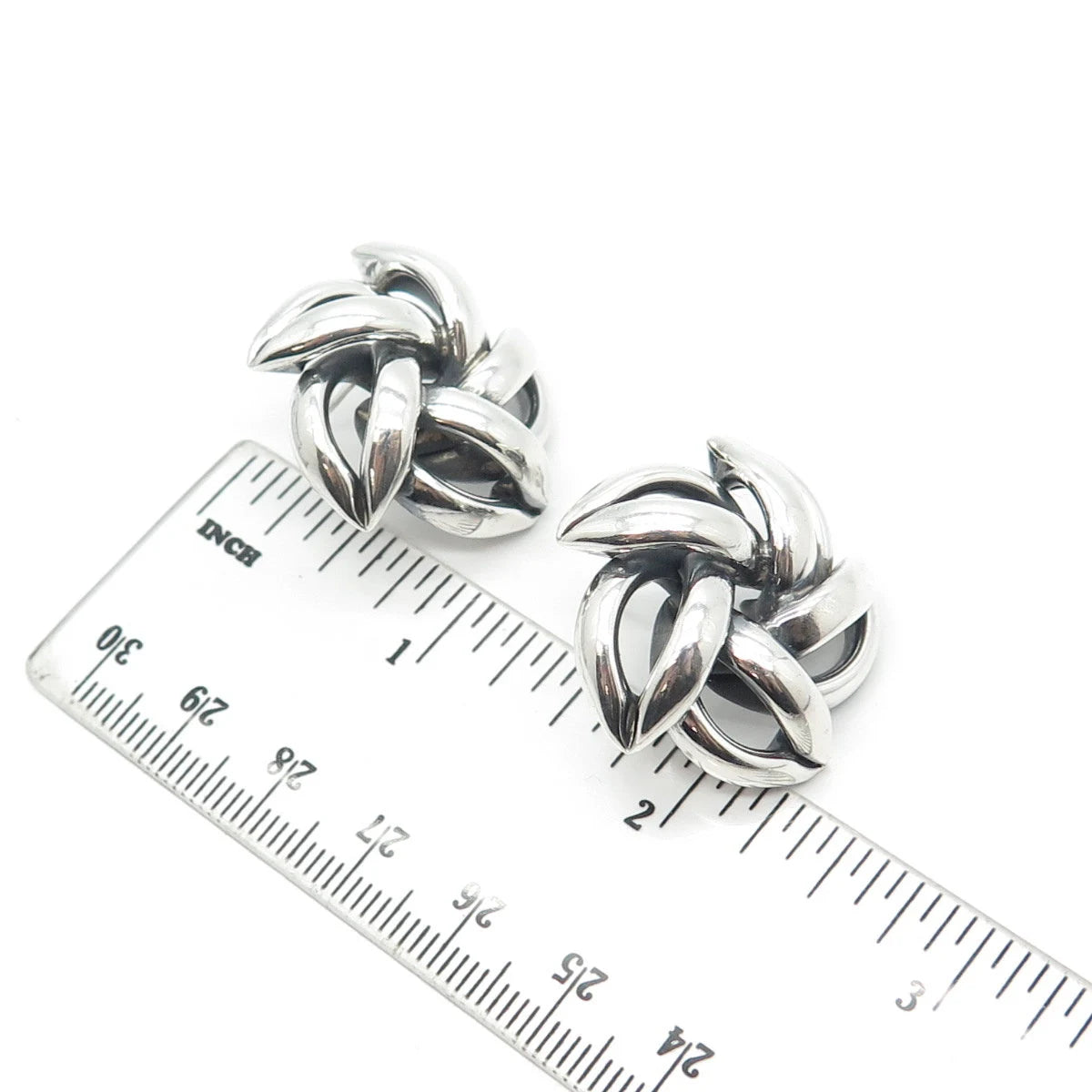 925 Sterling Silver Vintage Modernist Windmill Earrings