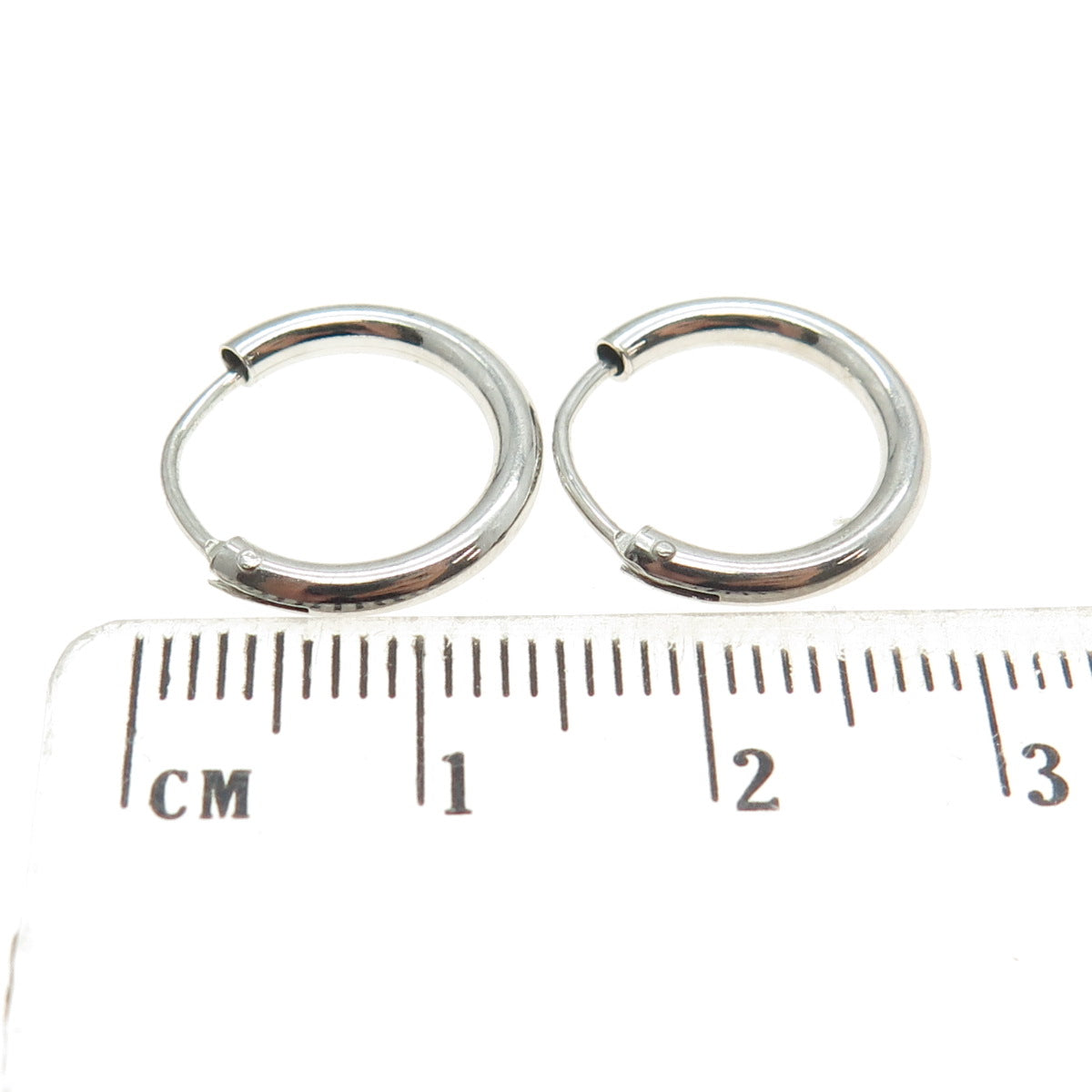 925 Sterling Silver Tube Hoop Earrings