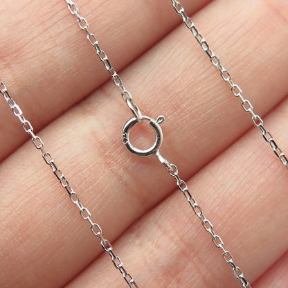 HAN 925 Sterling Silver Multi-C Z Snowflake Cable Chain Necklace 18"