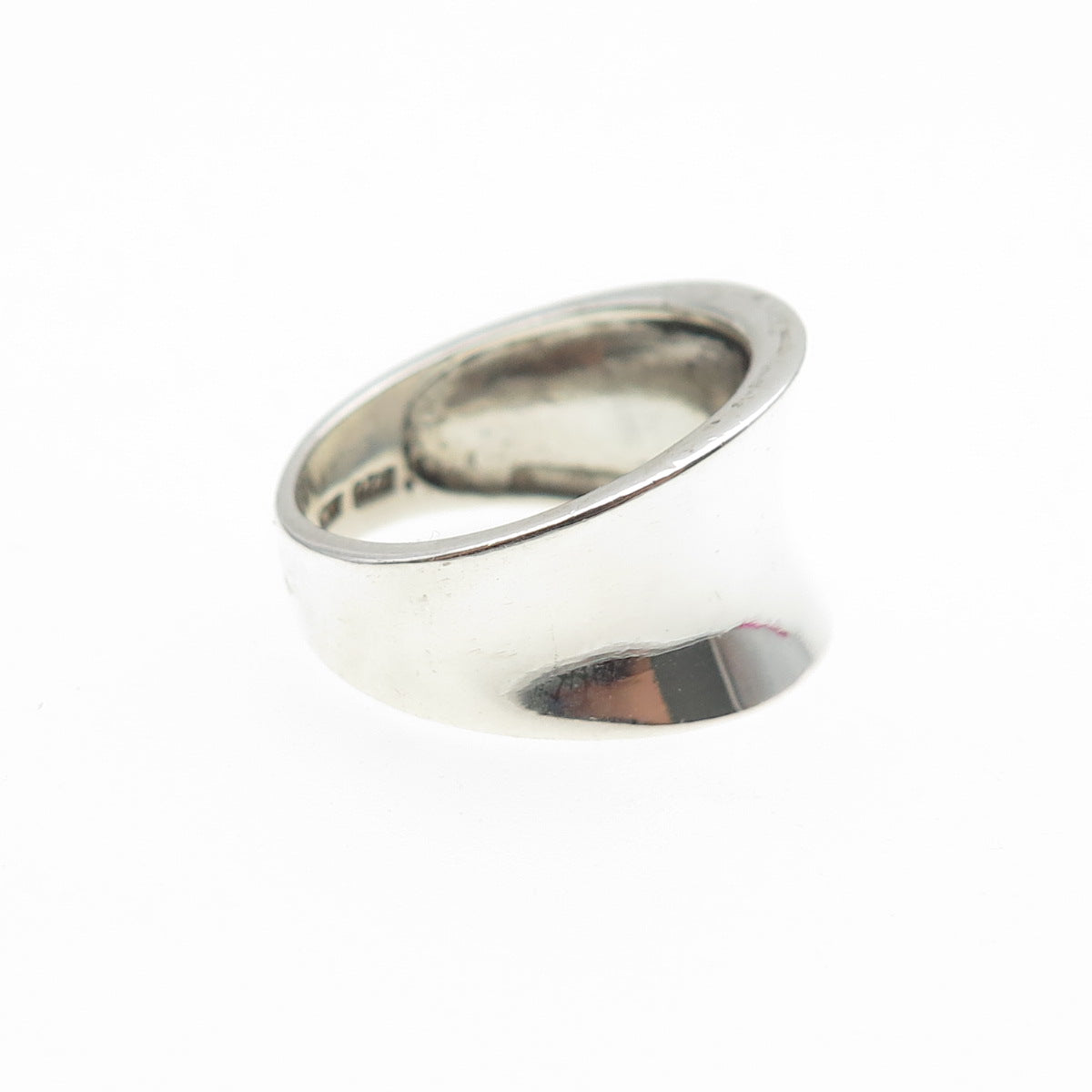 925 Sterling Silver Vintage Modernist Ring Size 7